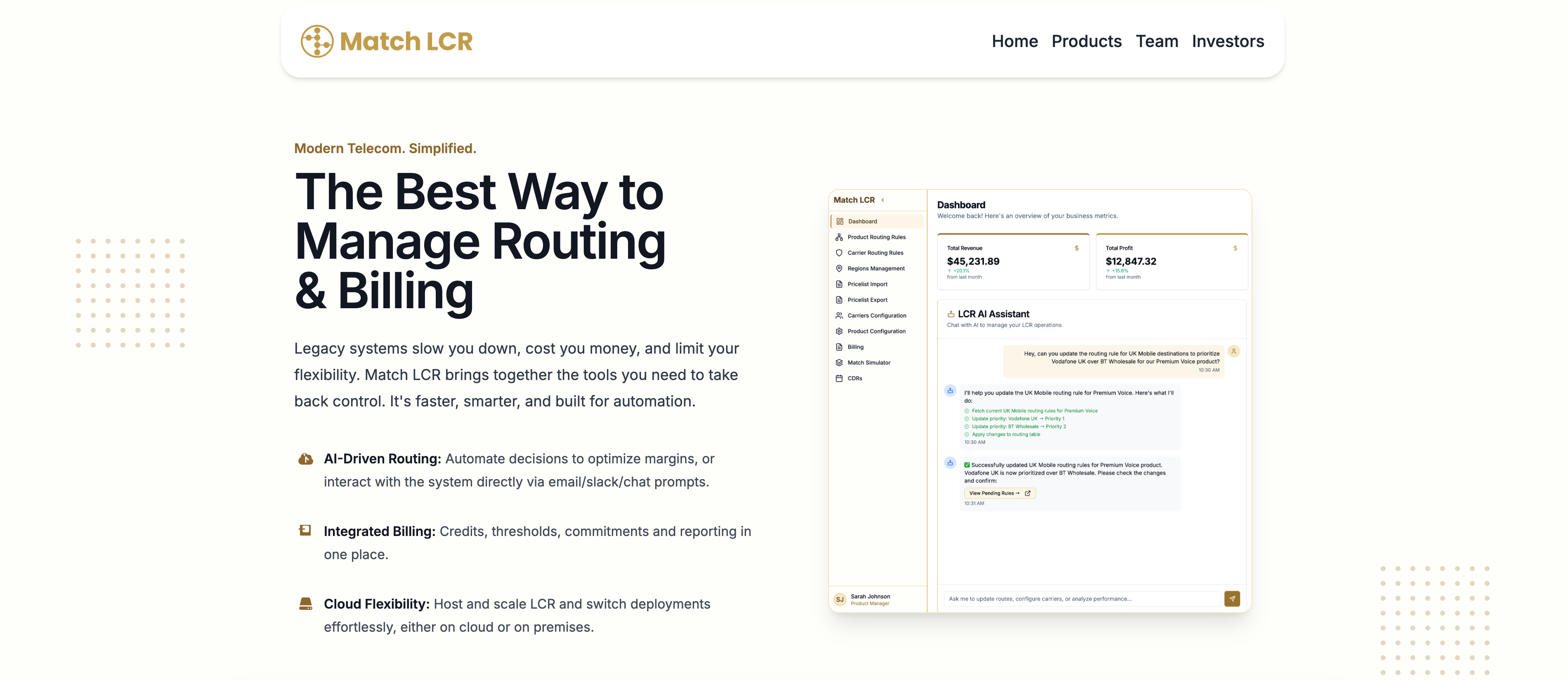 Match LCR — homepage